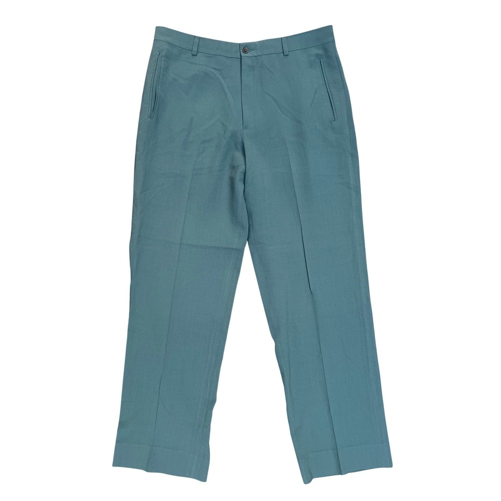 Armani Collezioni Mens Teal Blue Green Dress‎ Pants Made in Italy Size 34 Slacks